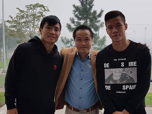 Đồng đội trên tuyển, giờ Tiến Dũng và Ngọc Hải đã trở thành đồng đội ở CLB Viettel. ẢNH: NHÂN VẬT CUNG CẤP.