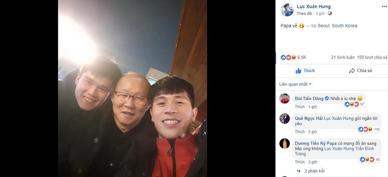 Gọi thầy là "papa", có đội tuyển nào mà HLV với cầu thủ lại thân thiết như ruột rà thế này không.