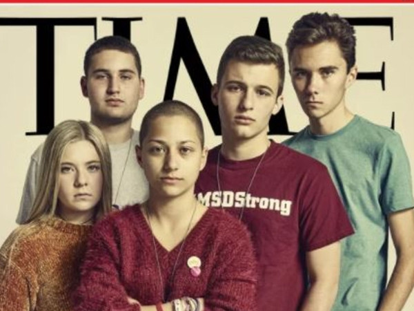 Bìa tạp chí Time với những bạn trẻ sống sót sau vụ xả súng tại một trường học ở Parkland.