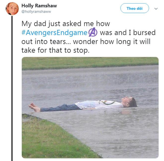 Bố hỏi Avengers: Endgame thế nào, và tôi bắt đầu khóc. Nỗi buồn này đến khi nào mới hết được đây.