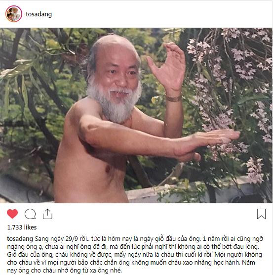 Bức tâm thư sâu sắc, lắng đọng nhiều cảm xúc của Tô Sa khi không thể về Việt Nam giỗ ông.