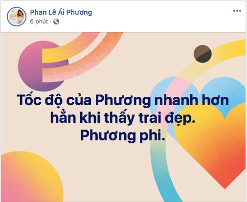 Nổi tiếng xinh đẹp mà ai ngờ Ái Phương bỗng hóa “Phương phi” chỉ cần nhìn thấy trai đẹp.