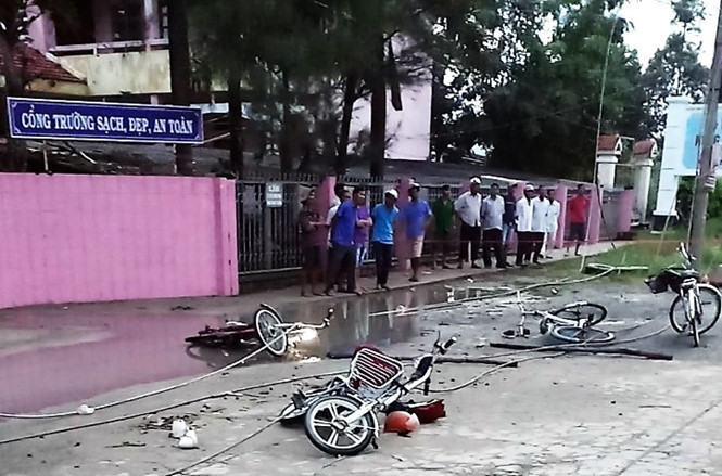 Nơi xảy ra vụ việc khiến 2 học sinh tử vong, 4 học sinh khác bị thương. (Ảnh: Khôi Nguyên)