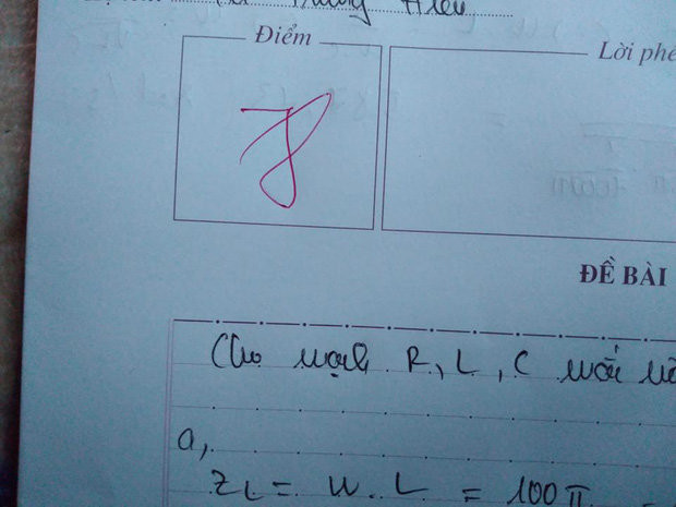 Đây là điểm 7 hay điểm 8 thế nhỉ? Ảnh: Trường Người Ta Đây là điểm 7 hay điểm 8 thế nhỉ? Ảnh: Trường Người Ta
