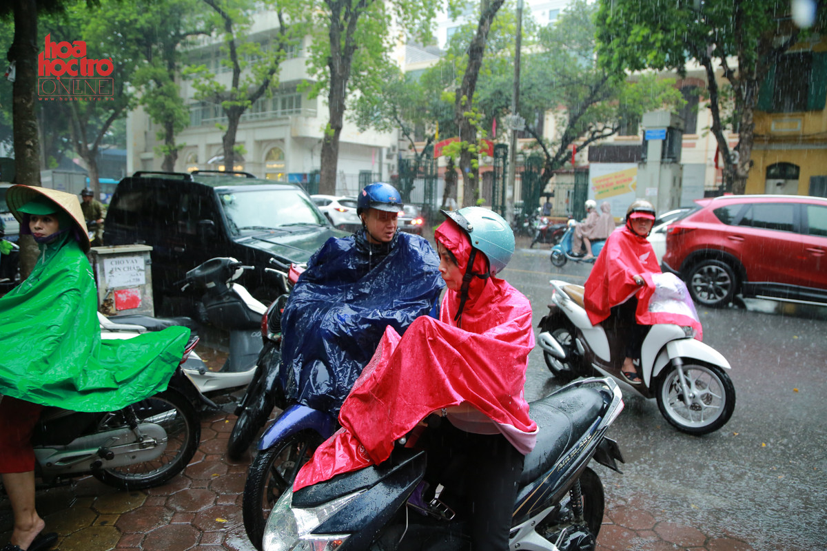 Ngày thi thứ ba thì trời mưa, phụ huynh lại 