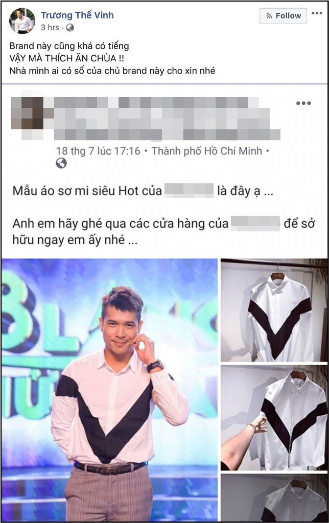 Dòng trạng thái đầu tiên "châm ngòi" cuộc chiến của Trương Thế Vinh. Dòng trạng thái đầu tiên "châm ngòi" cuộc chiến của Trương Thế Vinh.
