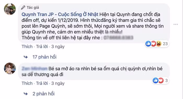 Thậm chí, fanpage giả mạo Quỳnh Trần JP còn thông báo về việc chốt địa điểm “off fan” vào ngày 23/11.
