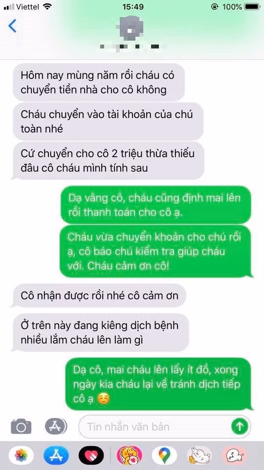 Nhiều bạn sinh viên đã cảm thấy “mát lòng” khi đọc những dòng tin nhắn này.