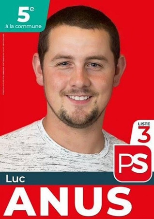 Poster tranh cử của Luc trở thành “viral” ở Bỉ và nhiều nước châu Âu.