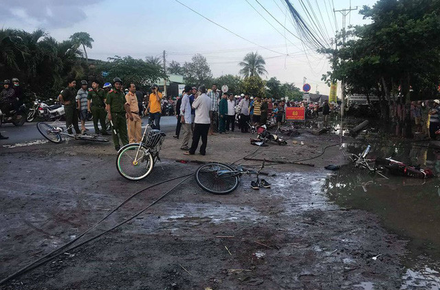 Hiện trường vụ điện giật làm 2 học sinh tử vong.