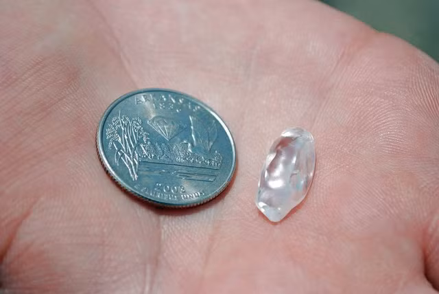 Viên kim cương trắng kích thước 8.52 carat từng được du khách tìm thấy tại công viên.