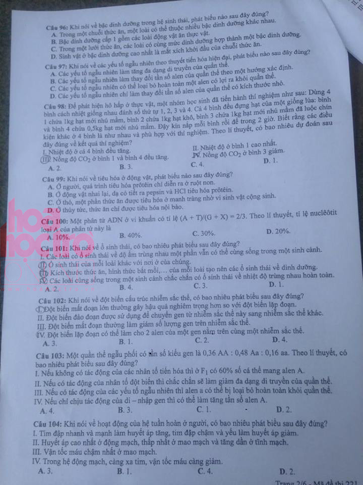 Bộ đề thi trắc nghiệm tổ hợp môn KHTN đây rồi, bạn làm được bao nhiêu câu? ảnh 6