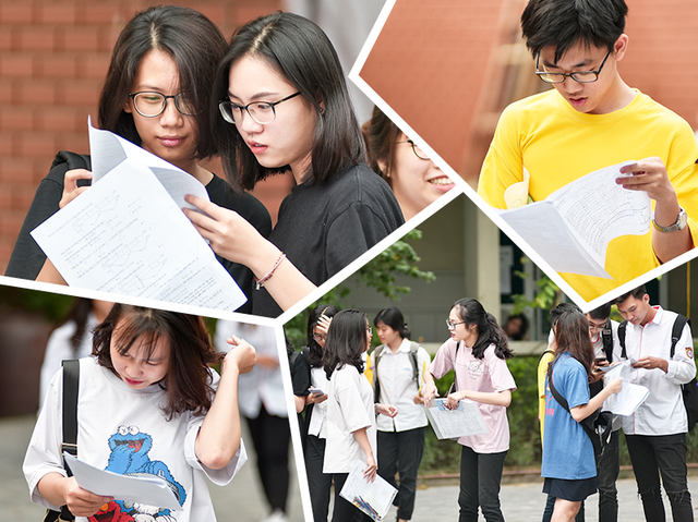 Trong ảnh: Các thí sinh tham gia kỳ thi THPT quốc gia 2019 tại Hà Nội.