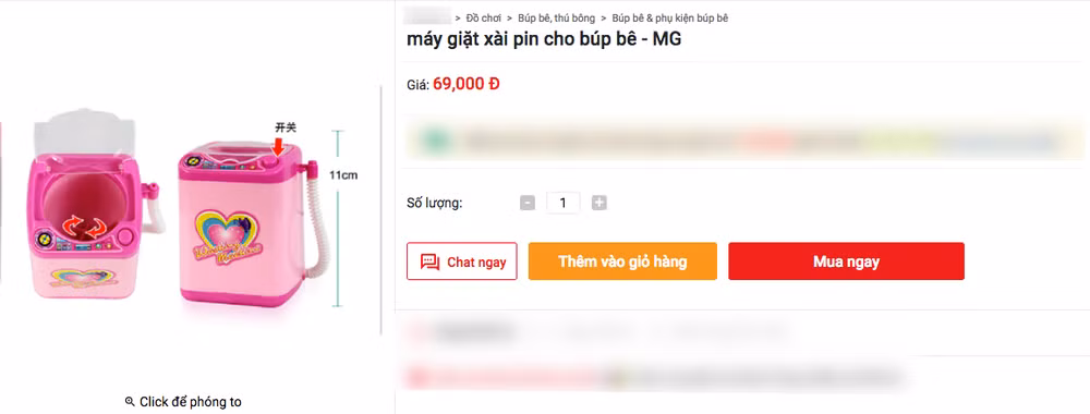 Sản phẩm cũng được bán trên một trang mua sắm trực tuyến ở Việt Nam.