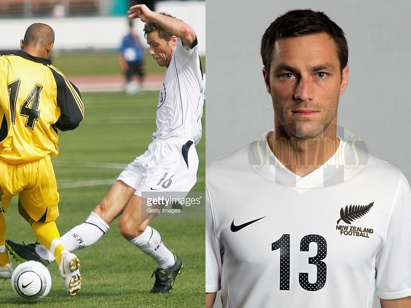 Andy Barron (áo trắng) khi còn thi đấu cho đội tuyển New Zealand.