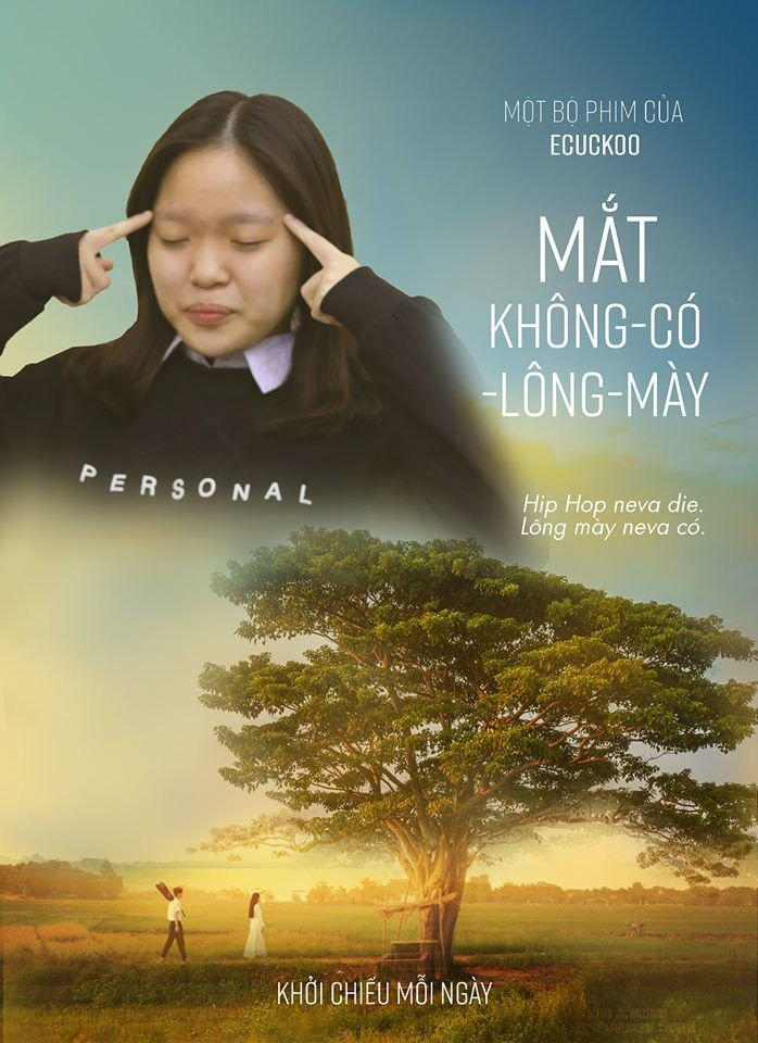 Còn đây là mắt không có lông mày.