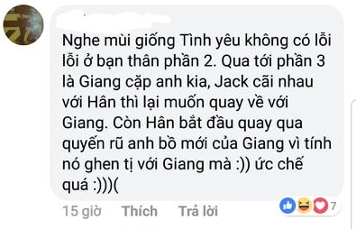 Nhiều "mọt phim" còn liên tưởng chuỗi MV của Hương Giang sẽ giống với series phim Thái đình đám Tình yêu không có lỗi, lỗi ở bạn thân. Cụ thể, Giang sẽ có người tình mới là Philip. Jack sau một thời gian quen Hân sẽ xảy ra xích mích và muốn quay về với Giang. Và Hân lúc này sẽ "tấn công" bồ mới của Giang tạo nên một chuỗi series vòng xoáy bất tận.