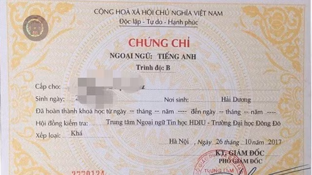 Chứng chỉ ngoại ngữ theo trình độ A, B, C sẽ được bãi bỏ. Ảnh: Minh họa.