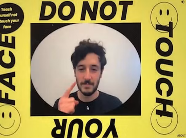 Trang web Đừng Chạm Tay Lên Mặt sẽ “giám sát” để nhắc nhở mỗi khi bạn chạm tay lên mặt.