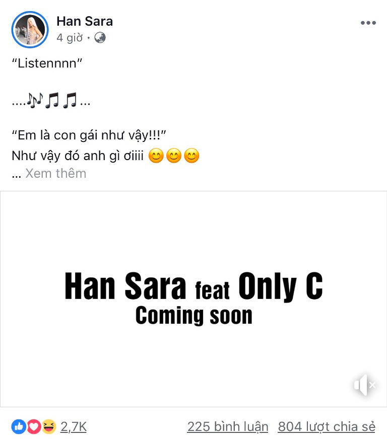 Cư dân mạng chia sẻ tích cực đoạn clip của Han Sara.