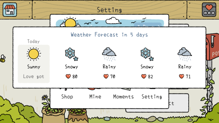 Hãy chăm xem thời tiết, bởi công việc tưởng chừng như không liên quan nhưng cũng ít nhiều giúp bạn có được 1 số lượng tim hàng ngày.