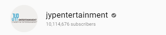 Tính đến 16h chiều nay (30 tháng 10), kênh YouTube chính thức của JYP Entertainment đã đạt hơn 10,1 triệu lượt đăng ký.
