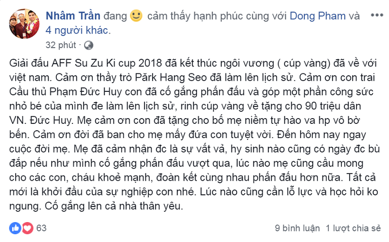Tâm sự xúc động của mẹ &quot;quàng tử&quot; Đức Huy.