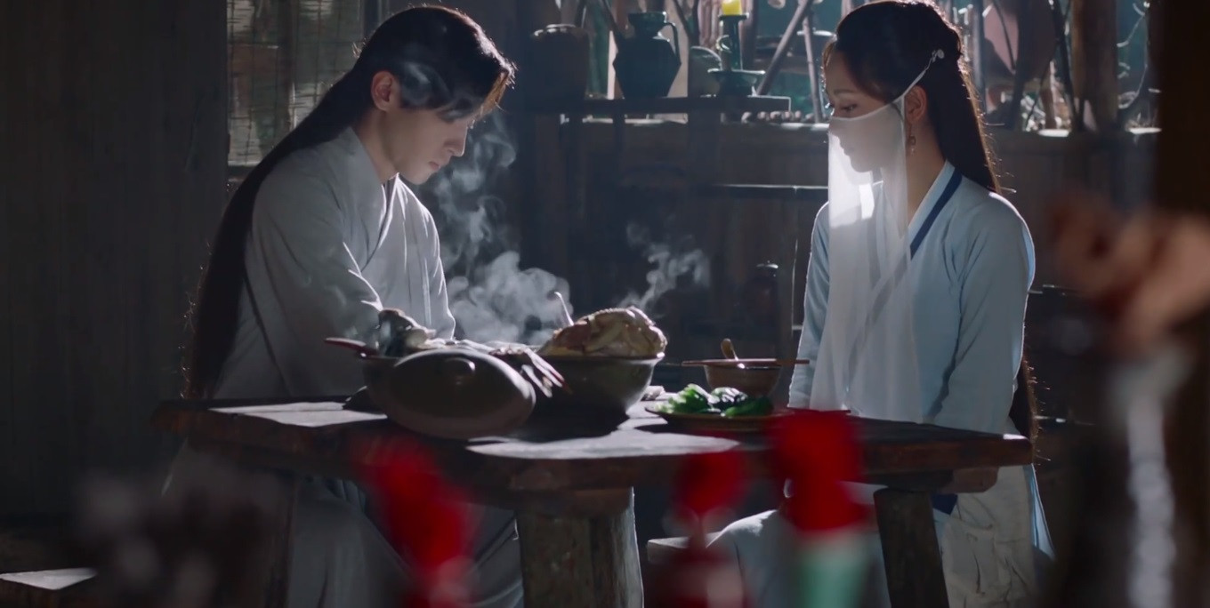 Căn nhà trên núi từng là nơi Cẩm Mịch và Húc Phượng gặp nhau lần đầu khi lịch kiếp.