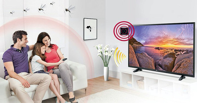 TV đuổi muỗi. Một công ty nổi tiếng của Hàn Quốc đã sáng chế ra loại TV không chỉ cung cấp hình ảnh chất lượng cao mà còn làm giảm muỗi. Điều này có được nhờ vào một thiết bị nhỏ tạo ra sóng siêu âm vô hại với con người, nhưng gây chết muỗi. Hơn nữa, bạn có thể mua một điện thoại thông minh với chức năng tương tự.