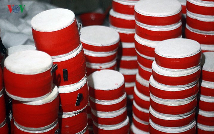 Ảnh: Trống sau khi đã hoàn thành để xuất đi.