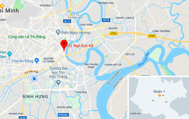 Vị trí nơi xảy ra vụ cháy. Ảnh: Google Maps.