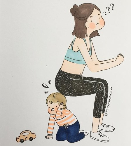 Thể thao và con cái là 2 thứ không tương thích.