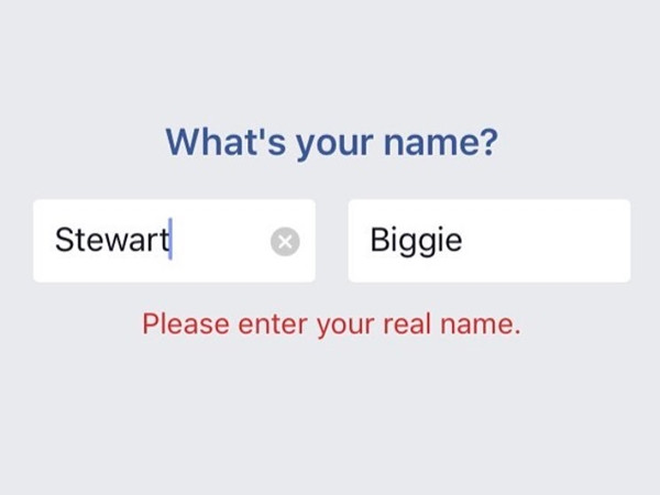 Người mang họ “Biggie” bị máy tính cho rằng đó không phải là tên thật.