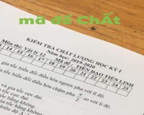 Môn Lý thì có cả đề "Tiền đạo Tiến Linh".