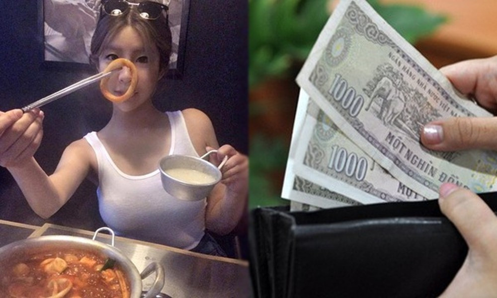 Tiền không còn, chàng trai đành ái ngại nhờ người yêu góp thêm tiền trả, đến cuối tháng lĩnh lương sẽ bù lại. (Ảnh minh họa)