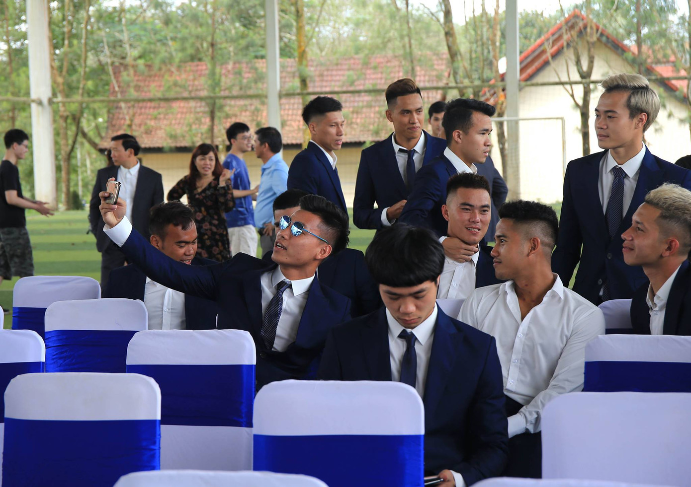 Selfie cùng đồng đội.