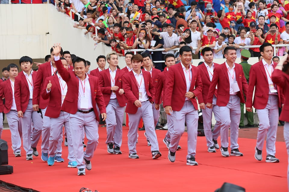 Không chỉ đội tuyển bóng đá nam Olympic Việt Nam, buổi lễ còn vinh danh rất nhiều gương mặt vận động viên tiêu biểu đã mang về vinh quang cho đất nước trong mùa giải ASIAD 2018 (Ảnh: Quang Vinh)