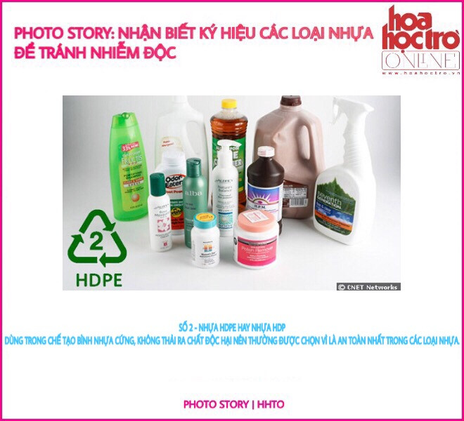 Số 2 - Nhựa HDPE hay nhựa HDP