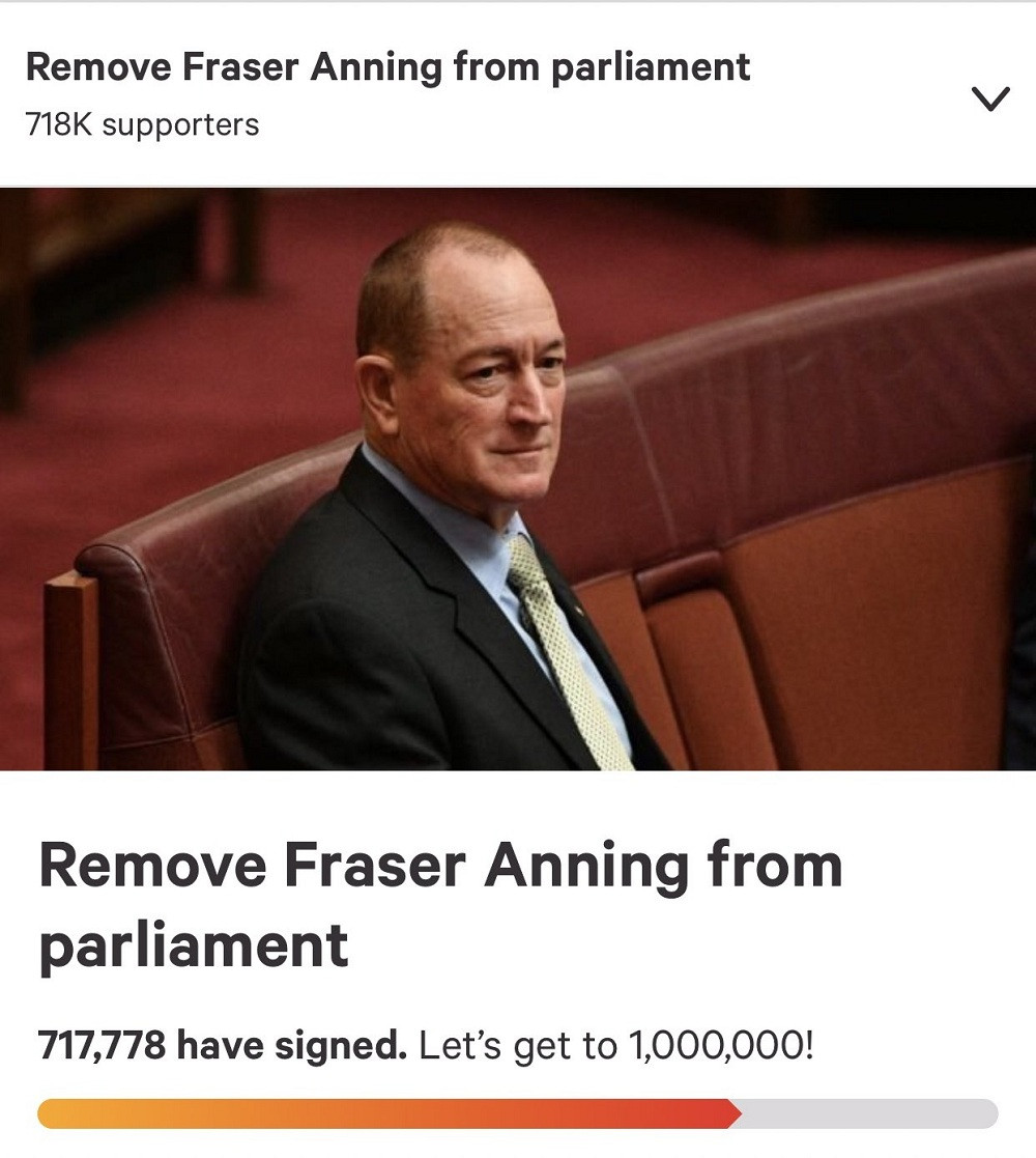 Đơn kiến nghị đã đạt được 718,000 chữ ký tính đến ngày 17 tháng 3.