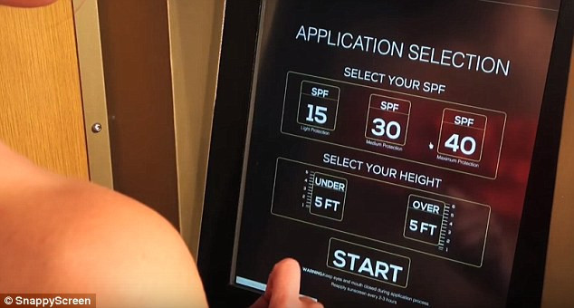 Màn hình cảm ứng là nơi du khách lựa chọn chỉ số cho phù hợp với bản thân.