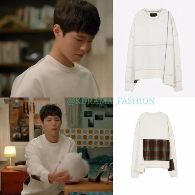 Chị đẹp Soo Hyun diện váy Chanel mặc nhà, thì em trai mưa Jin Hyuk cũng diện áo nỉ của Andersson Bell khi ở nhà mới được. Giá của chiếc áo này là 110 đô-la (khoảng 2,5 triệu đồng). Có trai nghèo nào chịu chơi cỡ này không?