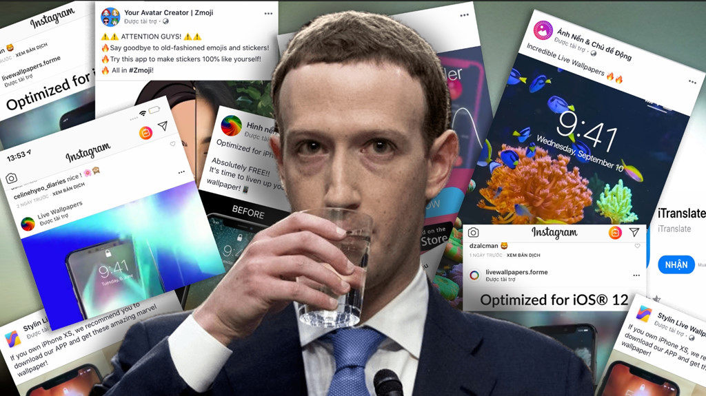 Những ứng dụng tính phí "ngầm" được quảng cáo miễn phí trên Facebook và Instagram.