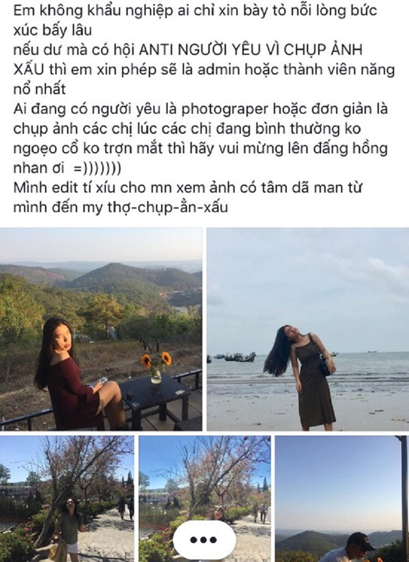 Một cô nàng &quot;khóc thét&quot; vì nhờ người yêu chụp ảnh hộ.