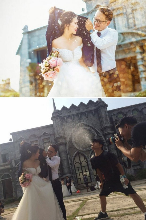 Hiệu ứng là hoàn toàn có thật nhưng cách tạo ra hiệu ứng phun sương kiểu này thì đố ai có thể nhịn cười.