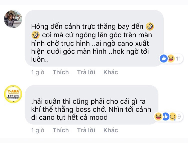 Khán giả bày tỏ sự thất vọng với cảnh quay này.