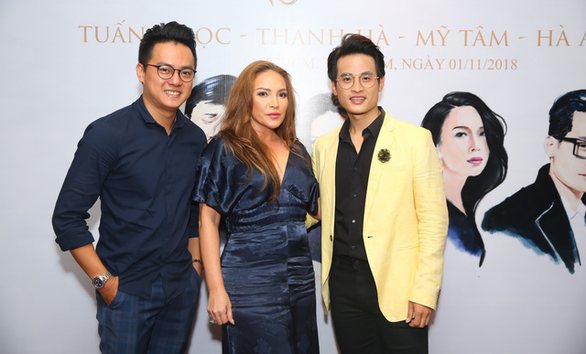 Chỉ huy dàn nhạc Trần Nhật Minh, ca sĩ Thanh Hà và Hà Anh Tuấn trong buổi ra mắt chương trình The Master of Symphony 2018.