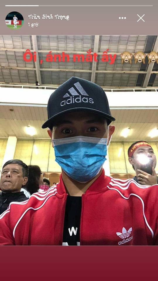 Đình Trọng check-in ở SVĐ Mỹ Đình trên Instagram.