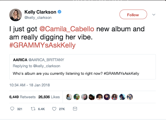 Chị gái Kelly Clarkson đã chia sẻ trên Twitter: 