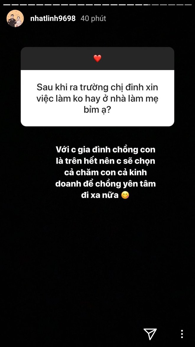 Cô cũng thoải mái chia sẻ về những dự định tương lai.