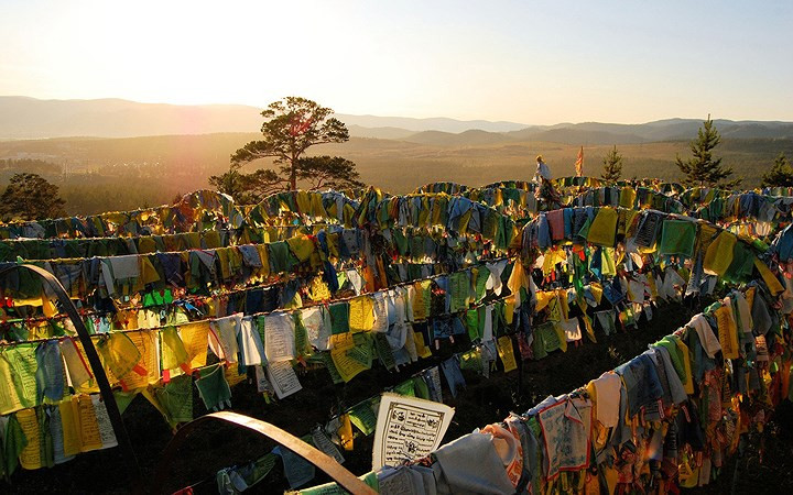 Thiền viện Ivolginsky ở Buryatia (miền Đông Siberia) được xây dựng từ năm 1945.